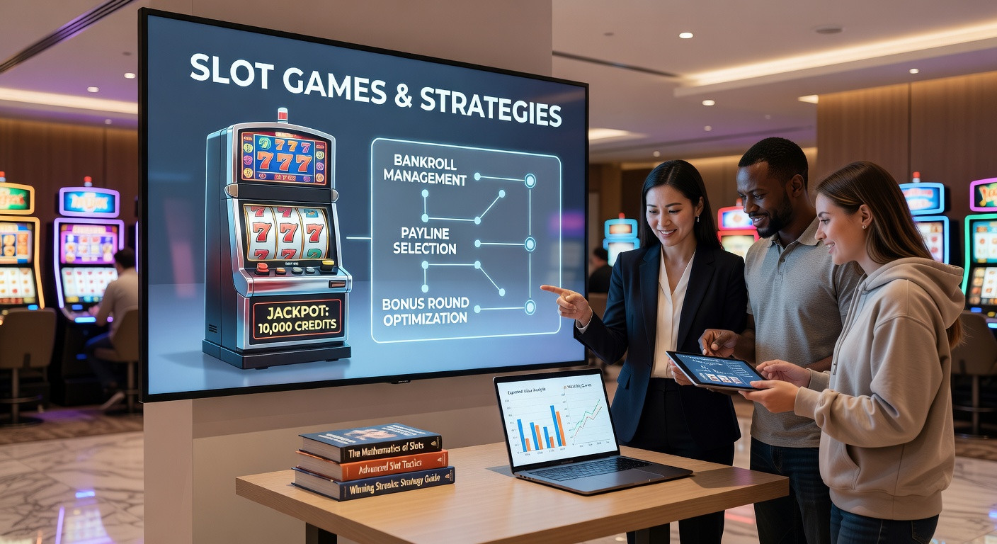 Close-up of a slot game's paytable displaying RTP percentage, volatility meter, and symbol values, alongside a bankroll tracker interface for strategic play