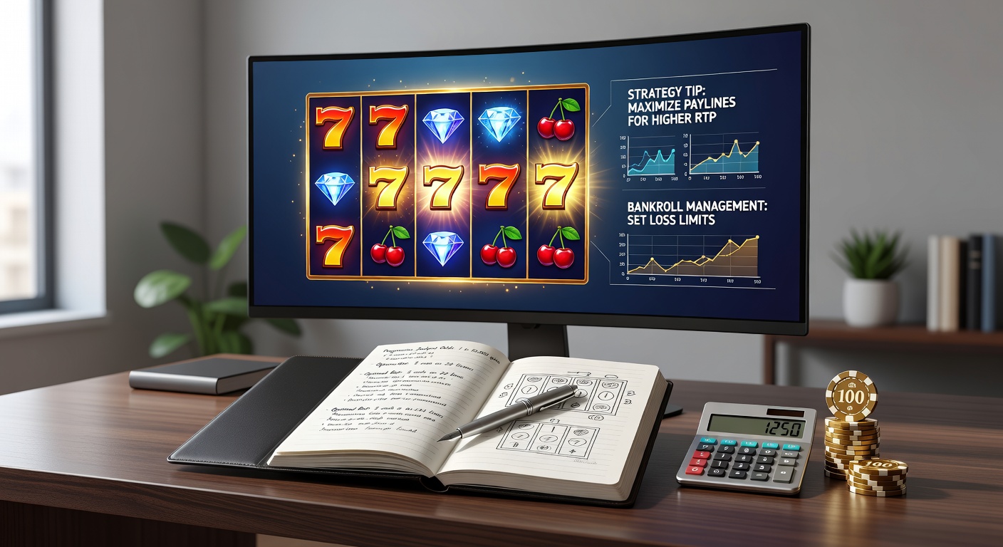 Vibrant slot machine reels spinning with colorful symbols and jackpot lights flashing in a modern casino setting